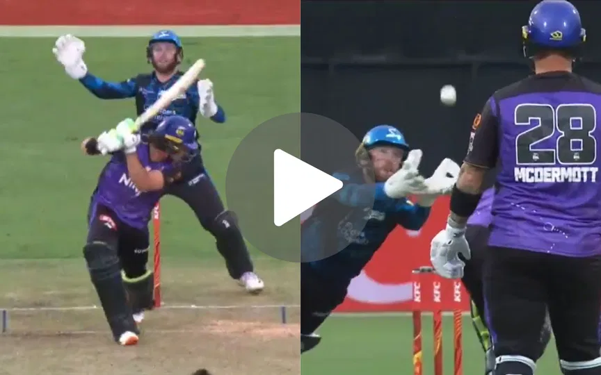 Watch- Adelaide Strikers keeper takes a catch IN FRONT of stumps in rare BBL moment